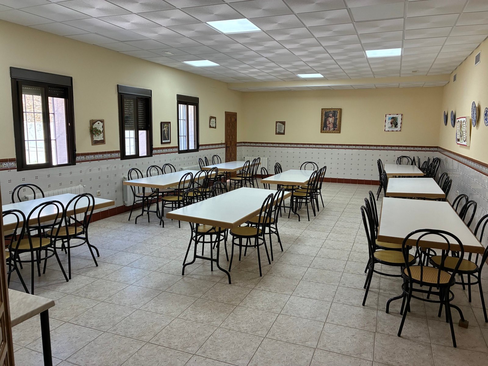 Comedor de la hospedería del monasterio